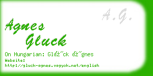 agnes gluck business card